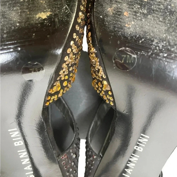 Gianni Bini gemstone red yellow black caged heels pumps size 7 - Picture 6 of 6